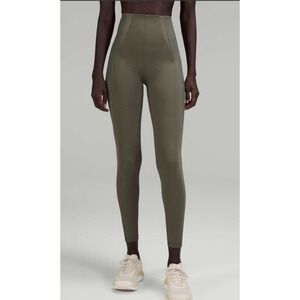 LULULEMON Everlux Mesh Super-High-Rise Training Tight 25"SZ.4 Army Green LW5EN3S